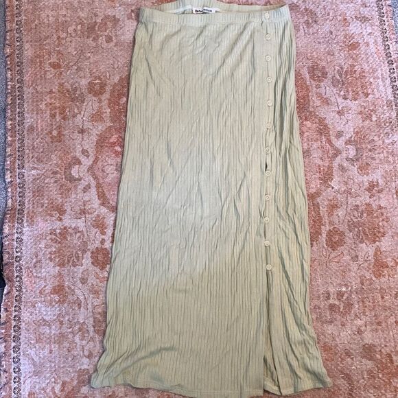 Reformation Midi Length Ribbed Button Skirt - Picture 1 of 6